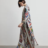 Uzun Saten Kaftan | Ateş Tanrıçası