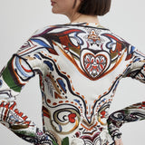 Long Sleeve Envelope Blouse | Goddess of Fire