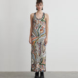 Halter Long side Slit Dress | Goddess of Fire