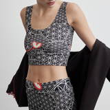 Recycled High Waist Legging | Goddess of Flower of Life Black