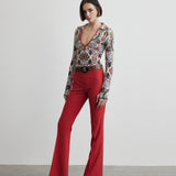 Front Zippered Long Sleeve Bodysuit | Goddess of Earth - Butterfly