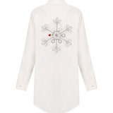Linen Tunic Shirt White Crystal
