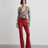 Front Zippered Long Sleeve Bodysuit | Goddess of Earth - Butterfly
