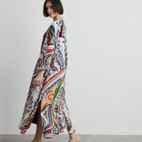Uzun Saten Kaftan | Ateş Tanrıçası