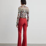 Front Zippered Long Sleeve Bodysuit | Goddess of Earth - Butterfly