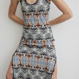 Halter Neck Slit Long Dress | Goddess of Water