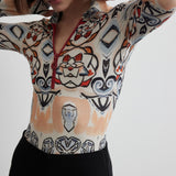 Front Zippered Long Sleeve Body | Goddess of Love