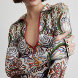 Front Zippered Long Sleeve Bodysuit | Goddess of Earth - Butterfly