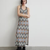 Halter Neck Slit Long Dress | Goddess of Water