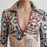Front Zippered Long Sleeve Body | Goddess of Love