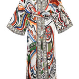 Uzun Saten Kaftan | Ateş Tanrıçası