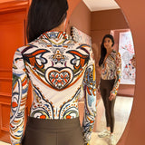 Front Zippered Long Sleeve Body |  Goddess of Fire