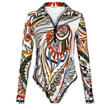 Front Zippered Long Sleeve Body |  Goddess of Fire