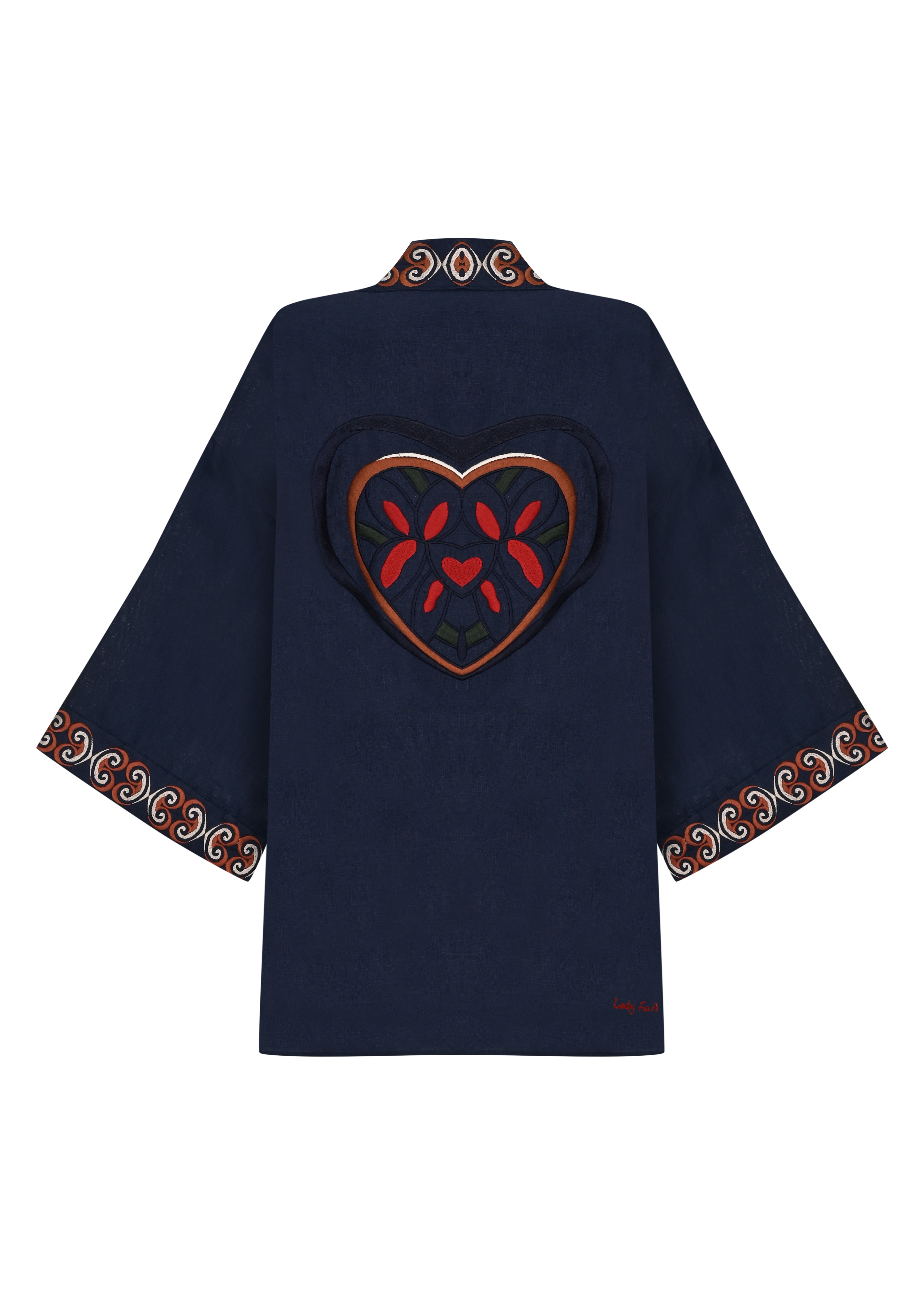 Linen Kaftan Navy