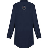 Linen Tunic Shirt Navy