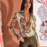 Front Zippered Long Sleeve Body |  Goddess of Fire