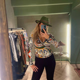 Uzun Kollu Anvelop Bluz | Ateş Tanrıçası 