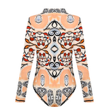 Front Zippered Long Sleeve Body | Goddess of Love