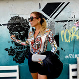 Front Zippered Long Sleeve Body |  Goddess of Fire
