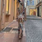 Back V Slit Long Dress | Goddess of Fire