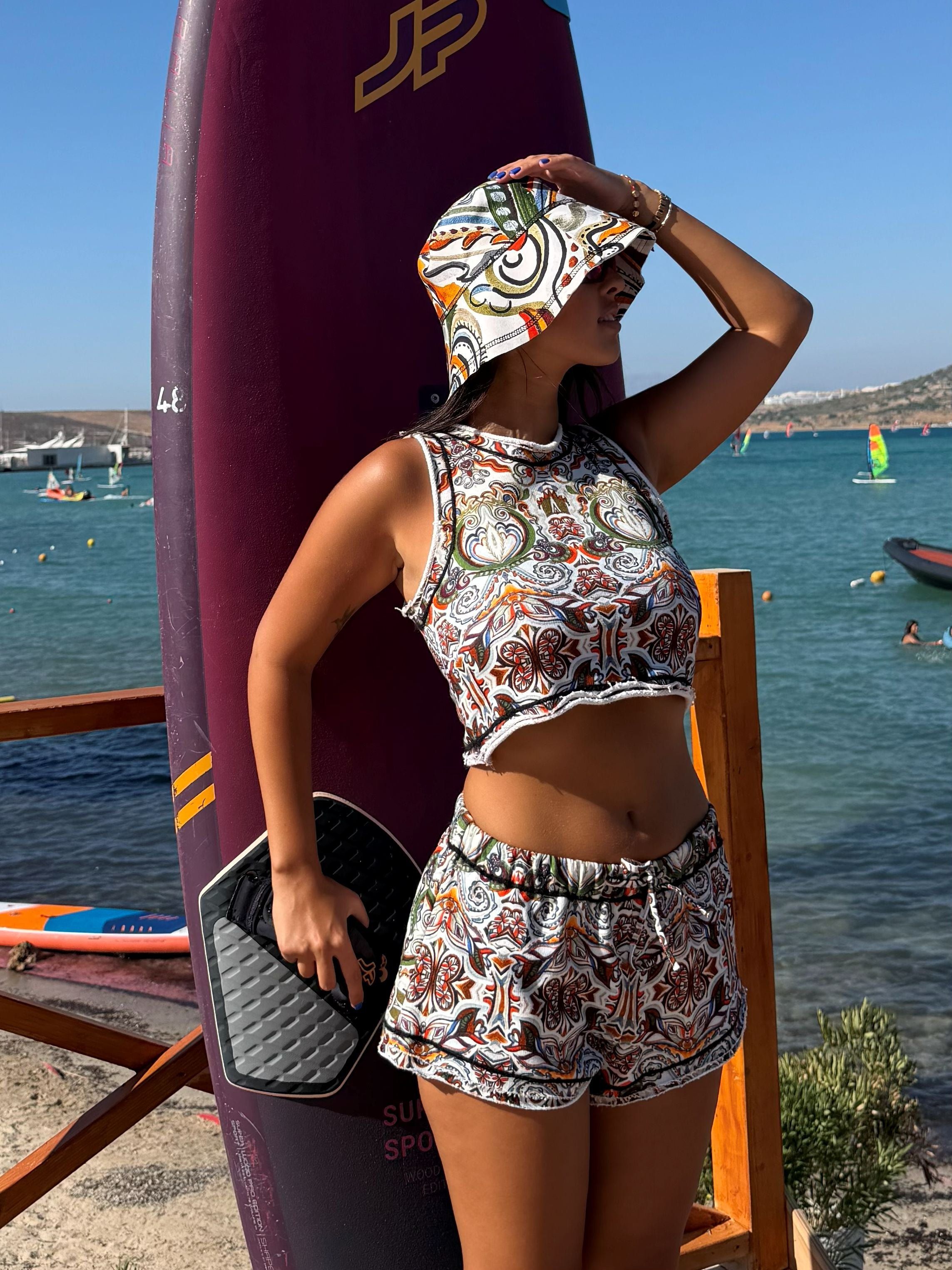 Halter Örme Crop Top | Kelebek Tanrıçası