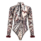 Fermuarlı Uzun Kollu Body | İç Güç Tanrıçası