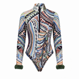 Fermuarlı Uzun Kollu Body | Şifa Tanrıçası