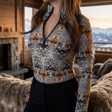 Fermuarlı Uzun Kollu Body | Su Tanrıçası