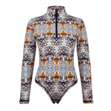 Fermuarlı Uzun Kollu Body | Su Tanrıçası